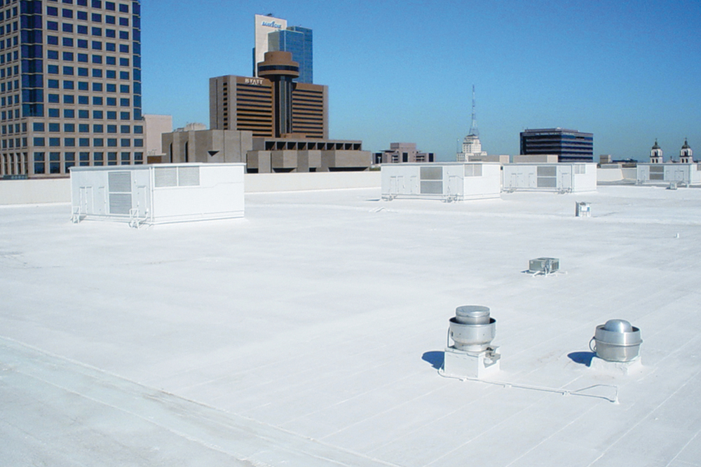 Commercial Building White Rooftop